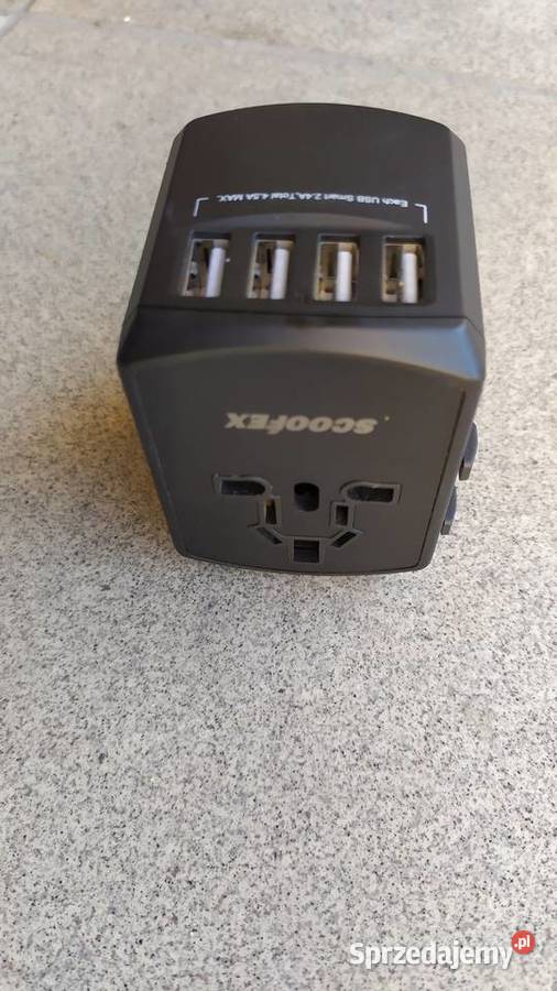 Adapter podróżny Scoofex 4xusb EuUkUsaAus Ropczyce