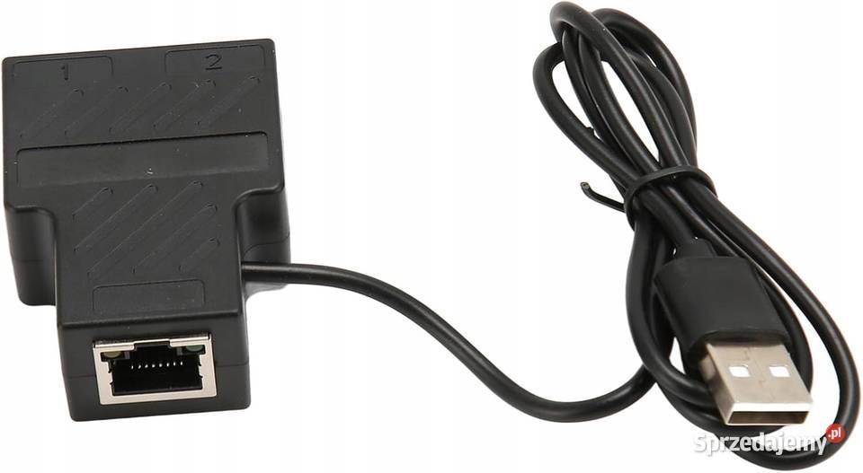 Rozgałęziacz Ethernet 2 Gniazda RJ45 2 z USB Myszyniec