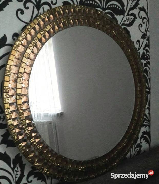 LUSTRO OKRĄGŁE MIEDZIANA RAMA MIEDŹ Ramki i ramy Przemyśl