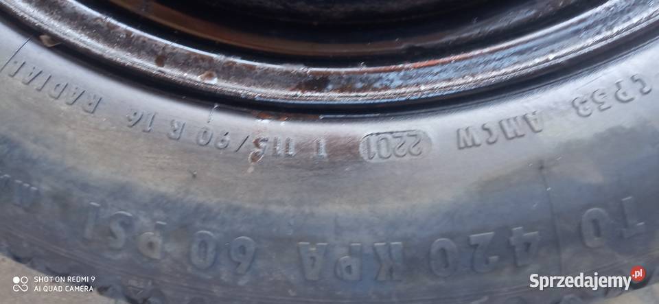 Koło dojazdowe 11590R16 BMW E36 E46 E90 Koła i felgi podkarpackie Oleszyce