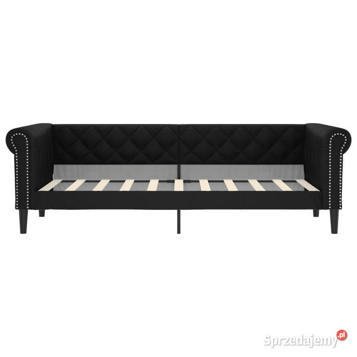 Sofa z funkcją spania czarna sztuczna skóra Warszawa sprzedam