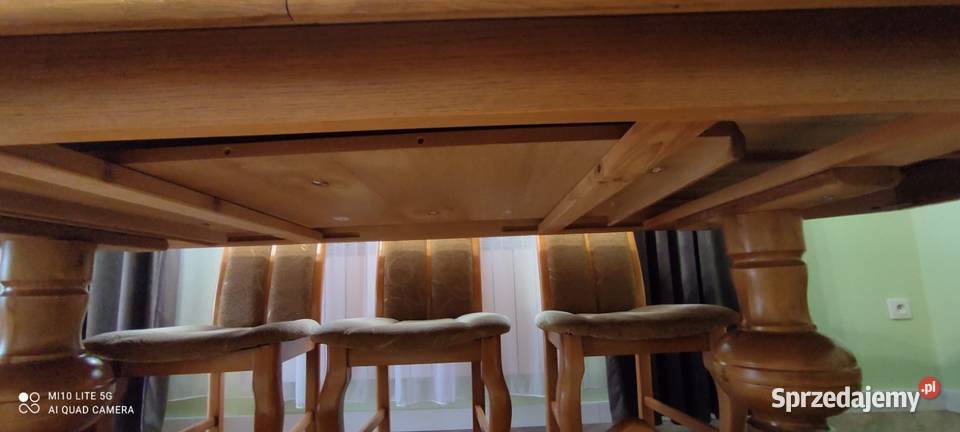 Stół dębowy 12 krzeseł piękny zestaw Kielce