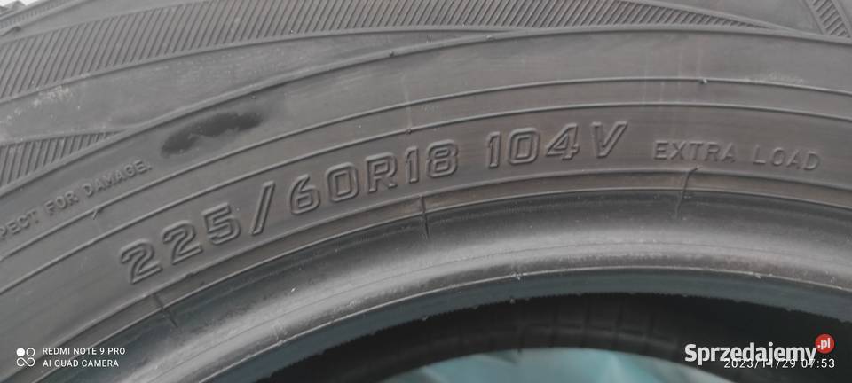 4 Opony zimowe R18 22560 małopolskie Wielka Wieś sprzedam