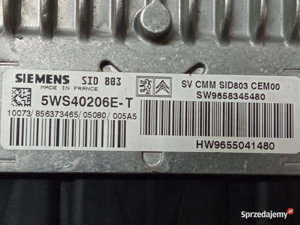 STEROWNIK SILNIKA 5WS40206E 9658345480 20 D 126 sprzedam