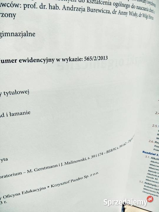 Związki organiczne Pazdro chemia