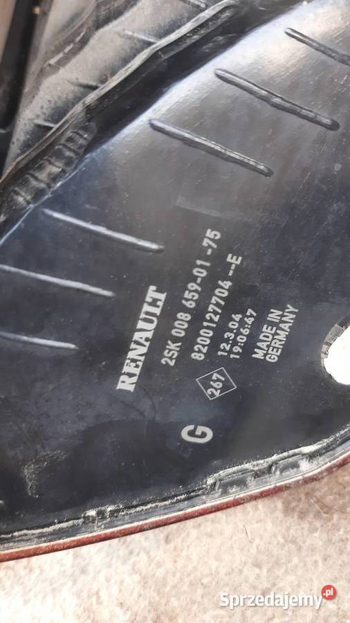 lampa tylna prawa lewa Renault Scenic II 2 Dębno
