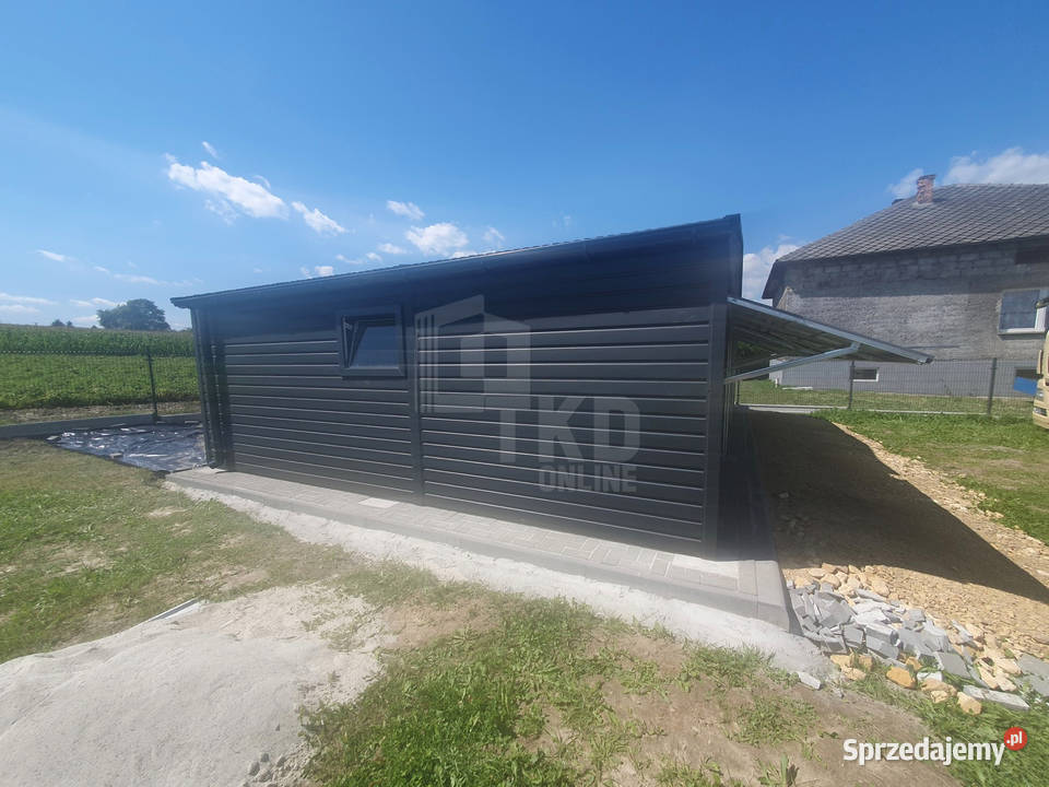 Garaż Blaszany 9x6 3x Brama 2x okno rynny TKD104 Ciechanów sprzedam
