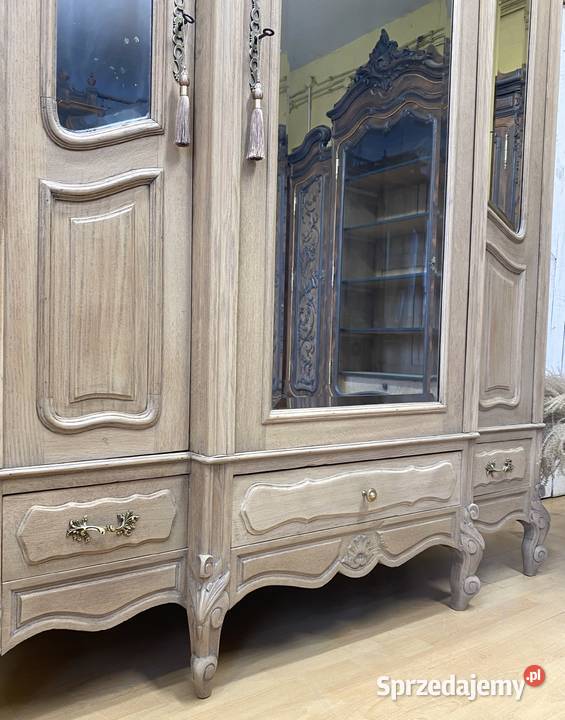 Szafa dębowa kremowa 3drzwiowa odnowiona z 1928r 167cm Szafy i garderoby Poznań