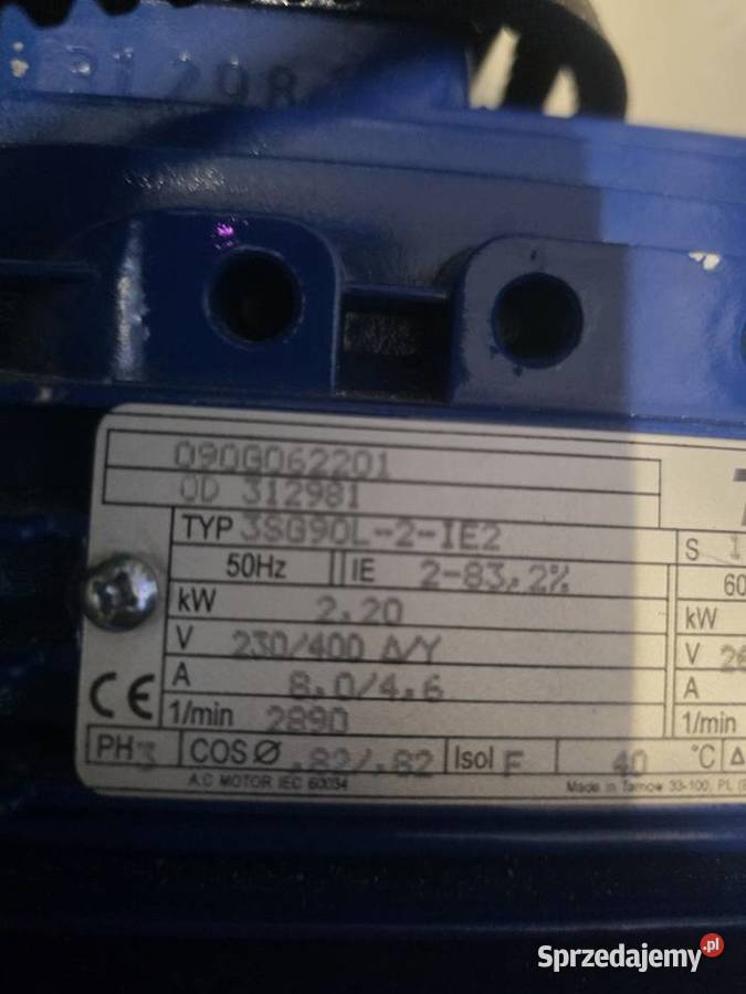 Silnik 22 kW 2890 obr TAMEL 3fazowy Koło Pasowe świętokrzyskie Sandomierz