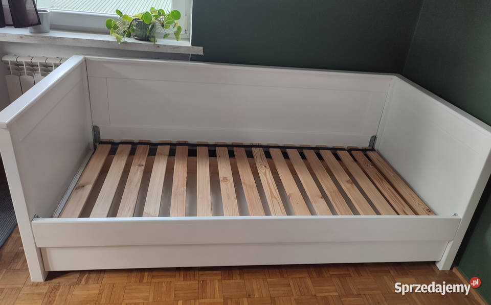 Łóżko drewniane białe obudowane z 3 stron 90cm Biała Podlaska