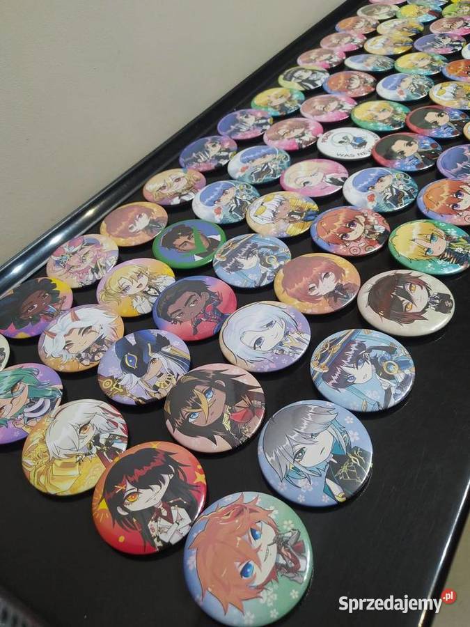 Przypinki anime komplet 107 małopolskie sprzedam