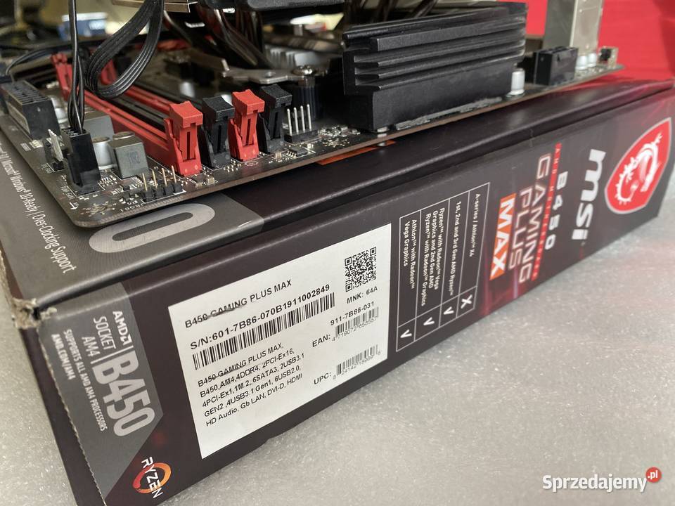 Płyta Główna B450 PLUS Procesor Ryzen 5 3600 sprzedam