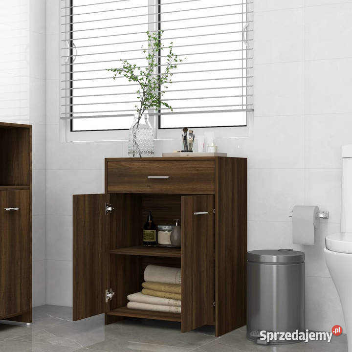 Szafka łazienkowa brązowy dąb 60x33x80 WM815665 Warszawa