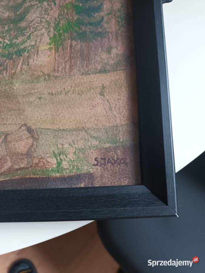 Sprzedam stary obraz akwarela Antyki, Sztuka, Kolekcje pomorskie Malbork