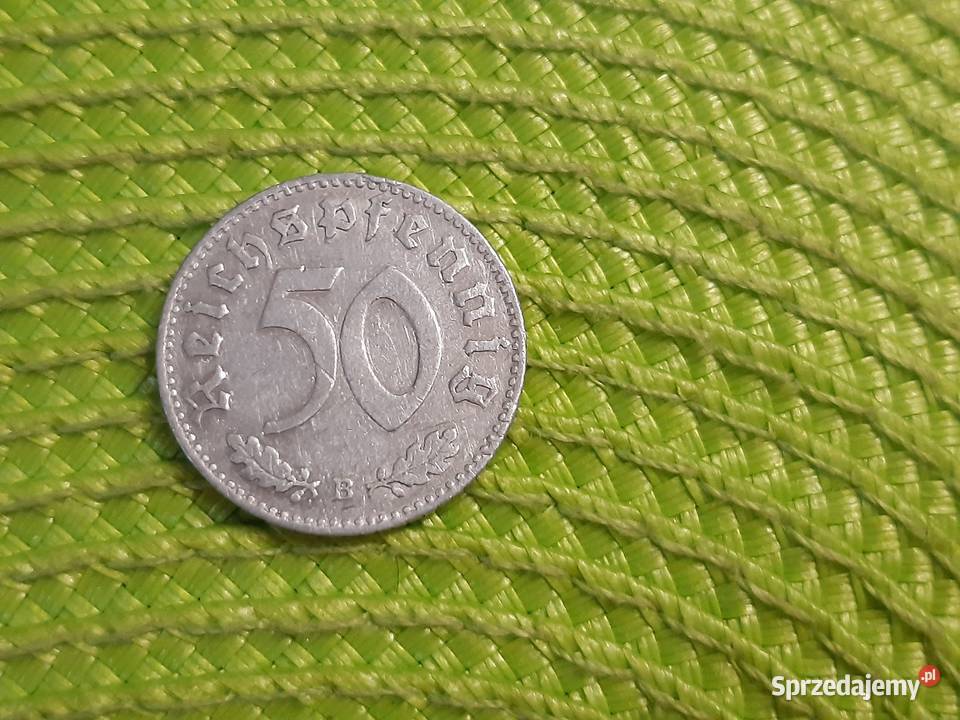 moneta Niemiec 50pf z 1940r Łomża
