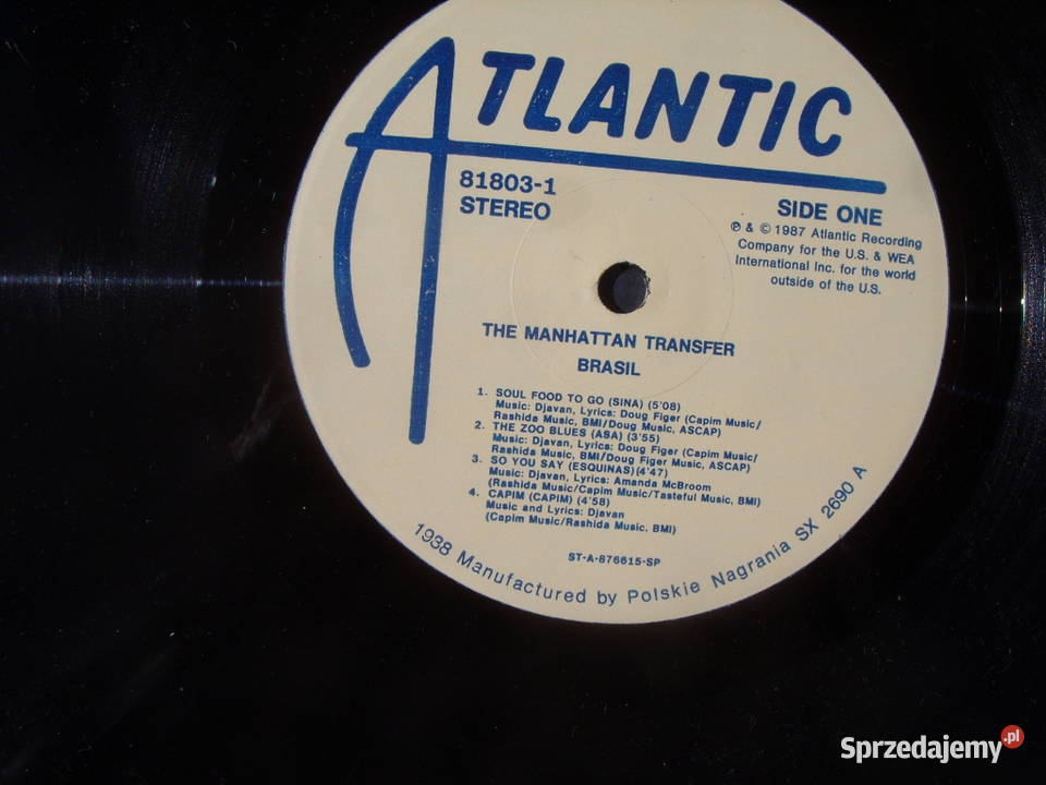 Jazz MANHATTAN TRANSFERBRASIL LP winyl Wołów