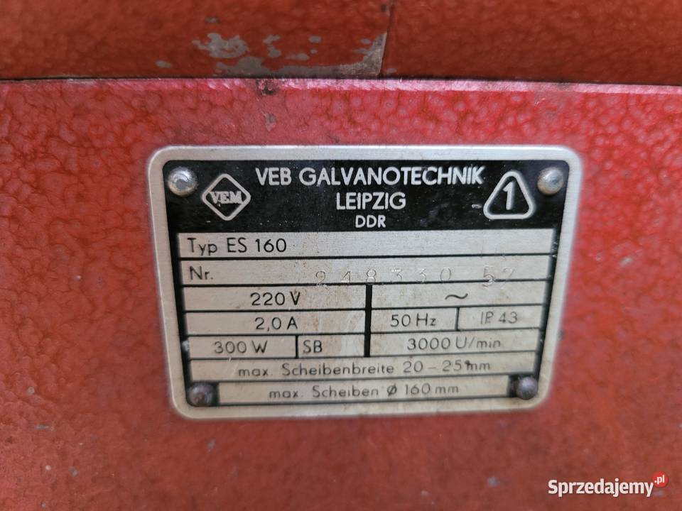 Niemiecka szlifierka stołowa ES160 VEB Białystok sprzedam