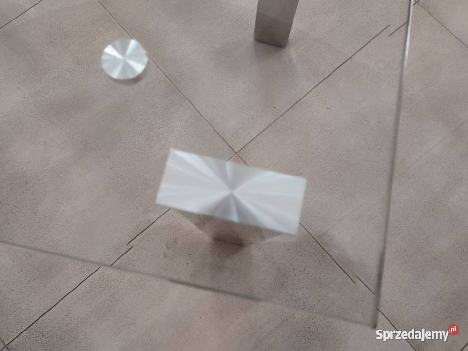 Stolik szklany prostokąt nogi chrom sprzedam