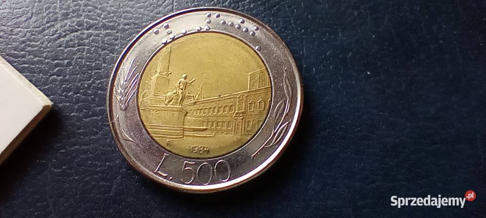 Stare monety 500 lir 1984 Włochy Lesko