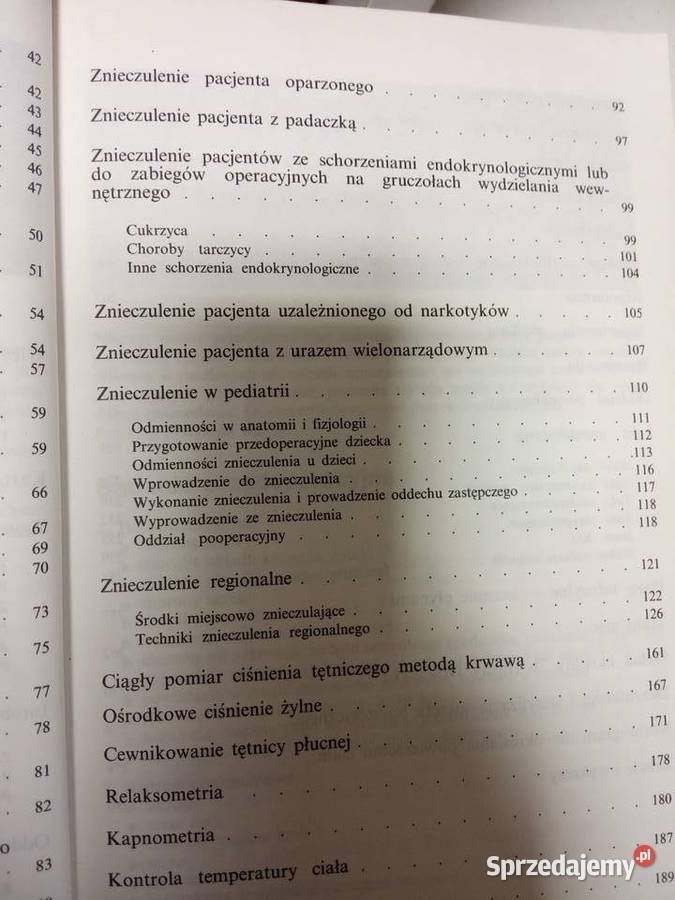 Podręcznik anestezjologii pielęgniarek Antykwariat Warszawa