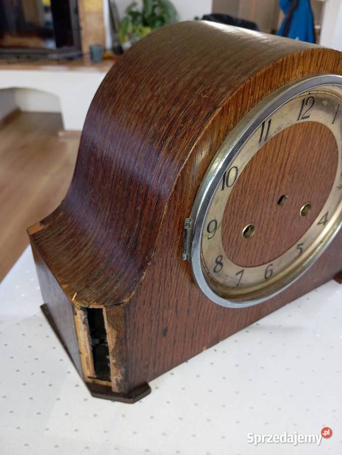 Stary Zegar kominkowy mechaniczny Muthe zdolnych Żary