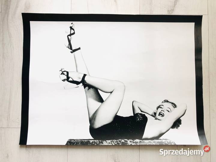 Plakat obraz Marilyn Monroe 50x35 czarnobiały czarny Łódź sprzedam