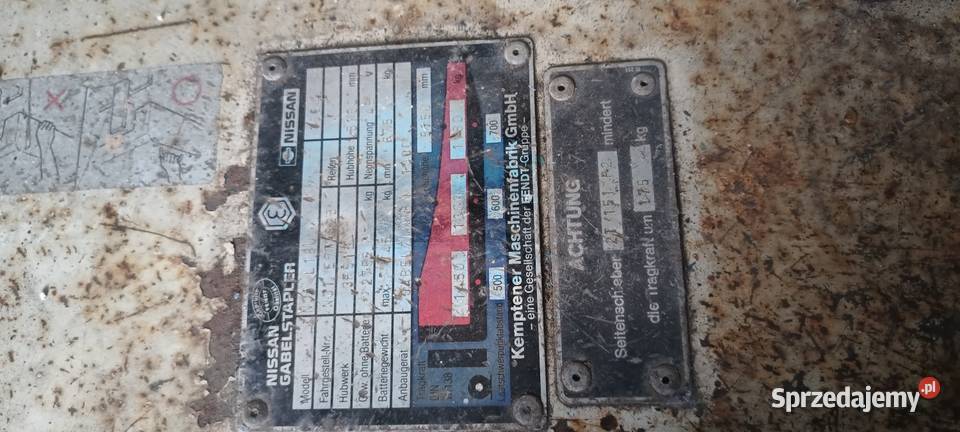 Wózek widłowy elektryczny Nissan Nissan Wołów