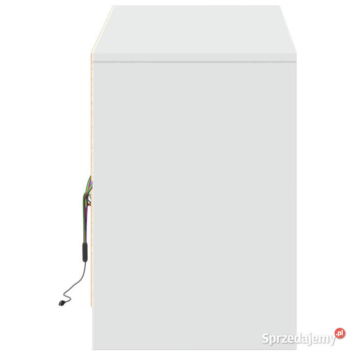Szafka TV z LED biała 140x34x50 materiał RTV mazowieckie sprzedam