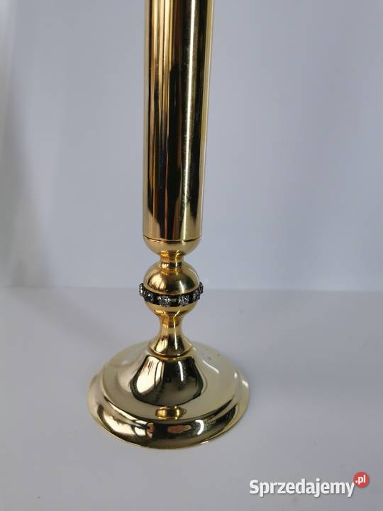 świecznik platerowany 24k złotem lubelskie Lublin