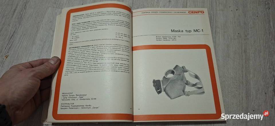 Katalog sprzętu ochrony osobistej CENPO wyd 1976 Łęczyca sprzedam