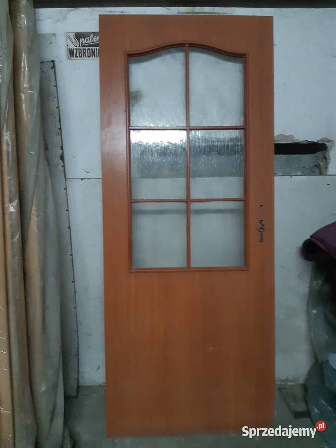 Skrzydło drzwiowe drzwi pokojowe 80L uszkodzone Łęczna