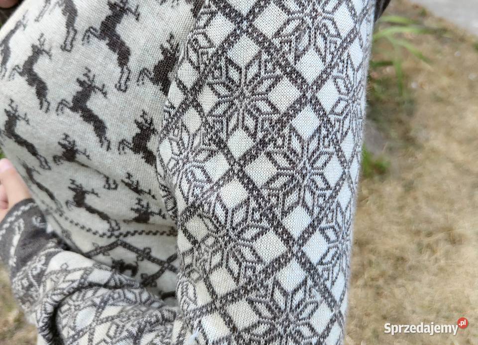 Sweter kardigan wełniany M 38 wełna beżowy wzór zachodniopomorskie Szczecin sprzedam