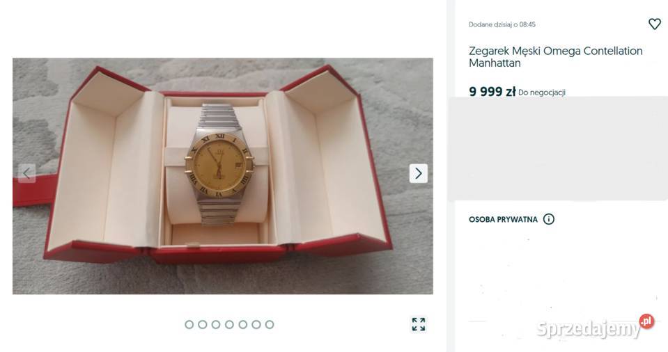 Zegarek Omega Constellation Manhattan Złoto 18k Poraj