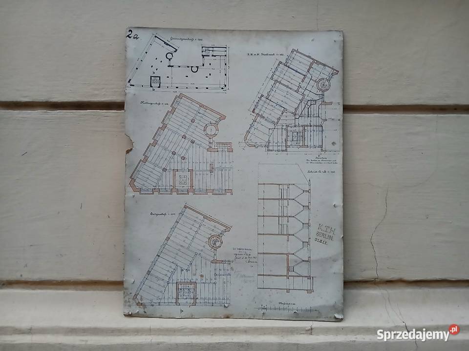 Stary projekt budynku plansza architektura Antyki