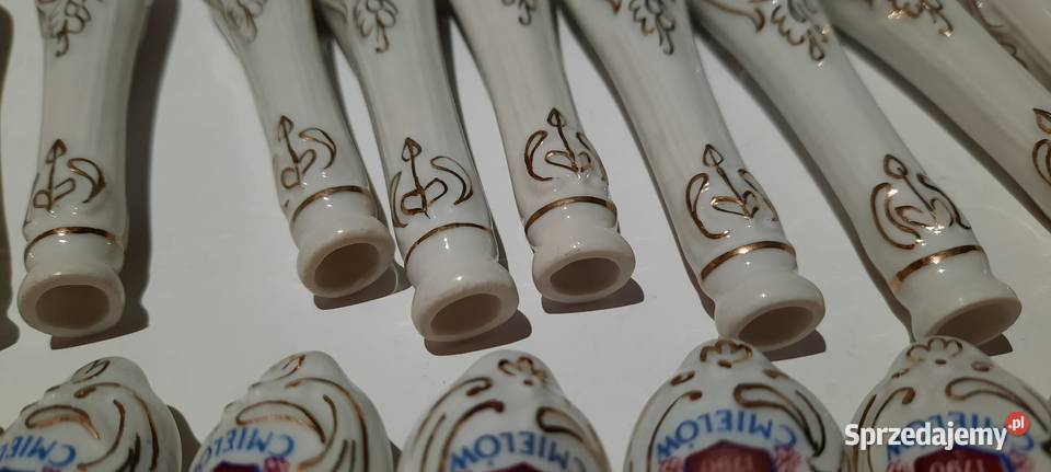 Porcelanowe uchwyty do sztućców Ćmielów 37 k55 Warszawa