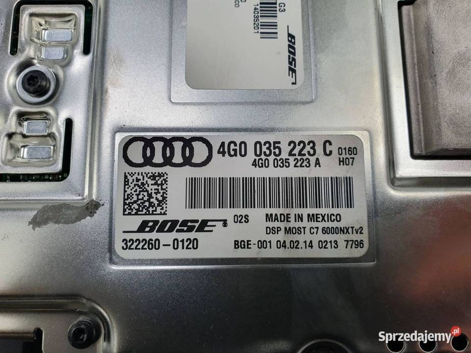 WZMACNIACZ AUDI A8 L D4 4G0035223C BOSE osobowe kujawsko-pomorskie Lipno