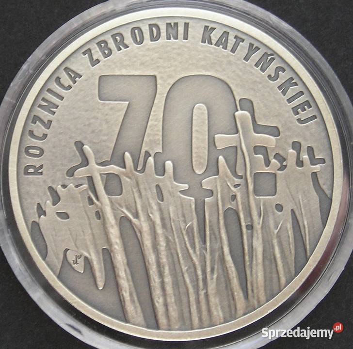 POLSKA 10 ZŁOTYCH 2010 KATYŃ SREBRO STAN 1 Łódź