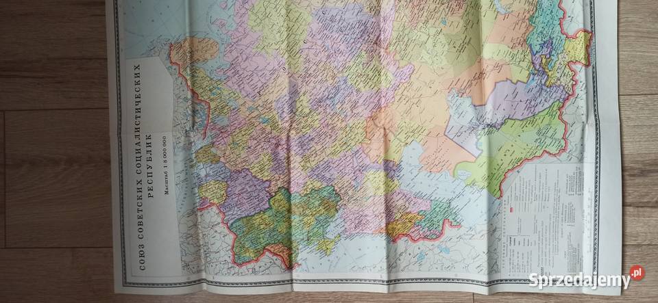 Mapa Związku Radzieckiego ZSRR CCCP Pozostałe Kraków