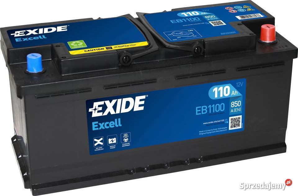 Akumulator Exide Excell 110Ah 850A Włocławek kujawsko-pomorskie