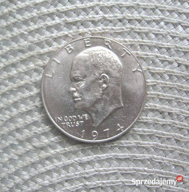 USA 1 Dolar 1974r Ładna Eisenhower wielkopolskie Kalisz