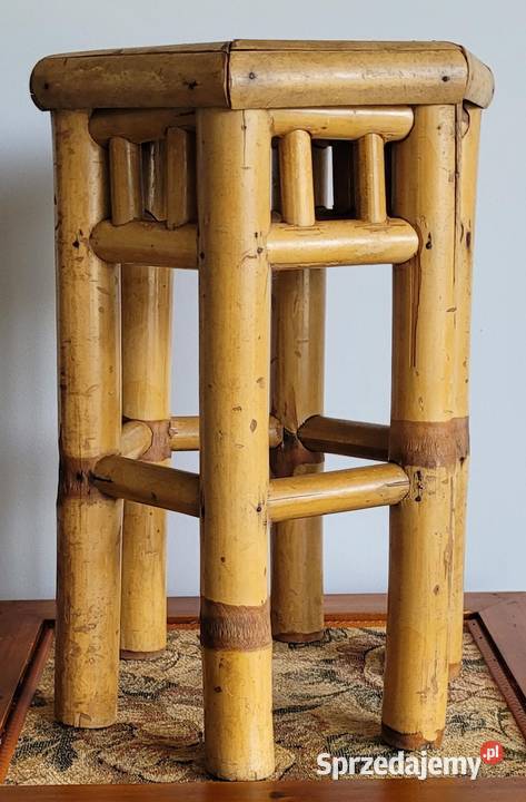 Orientalny bambusowy kwietnik stoliczek Kraków