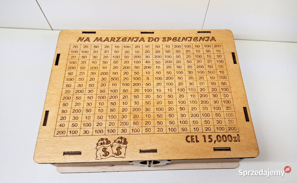 Skarbonka Wykreślana Oszczędzanie Prezent z Kłomnice sprzedam