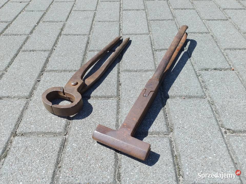 Stare cęgi szczypce kleszcze kowalskie 2 sztuki