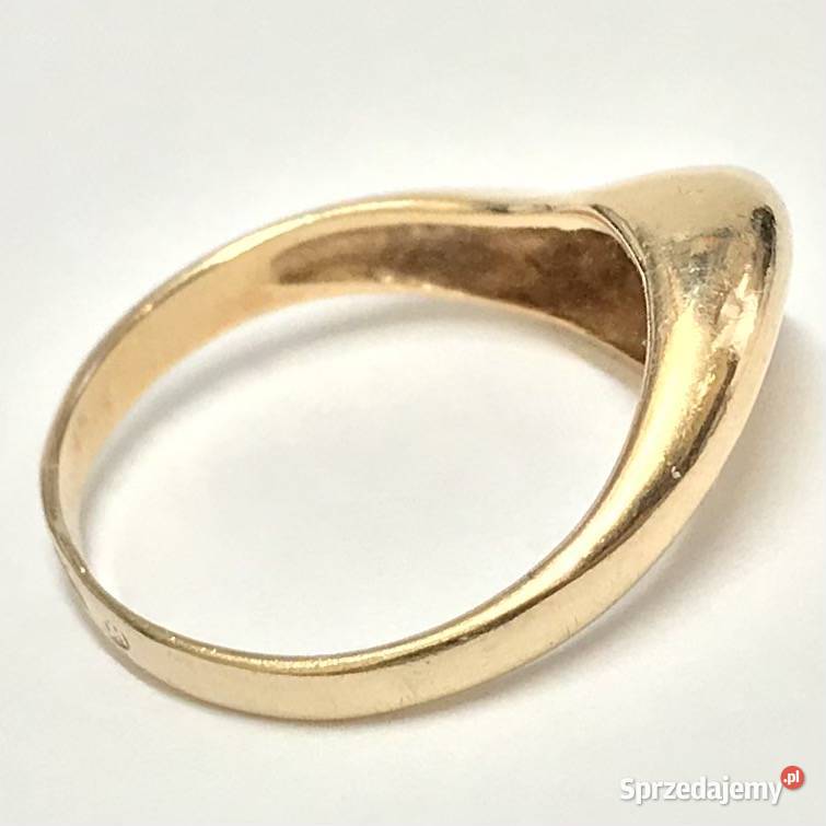 Złoty PIERŚCIONEK z różowego ZŁOTA 585 14K Warszawa