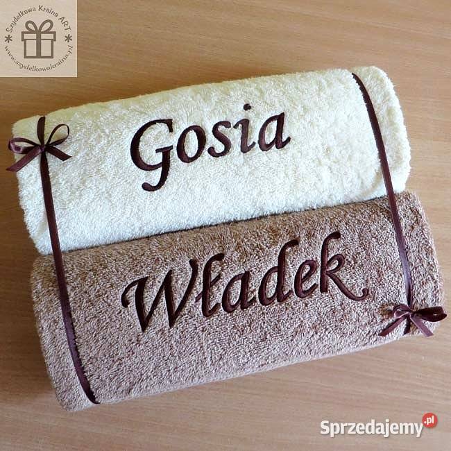 Ręcznik z HAFTEM imię prezent CHŁOPAK DZIEWCZYNA Toruń