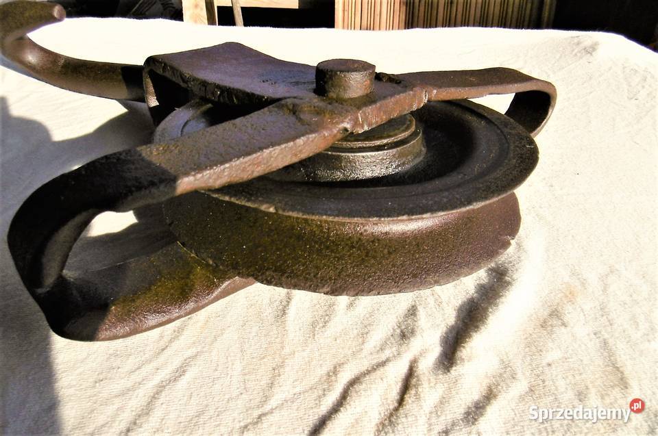 bloczek budowlany kułko rolka wciąg Vintage