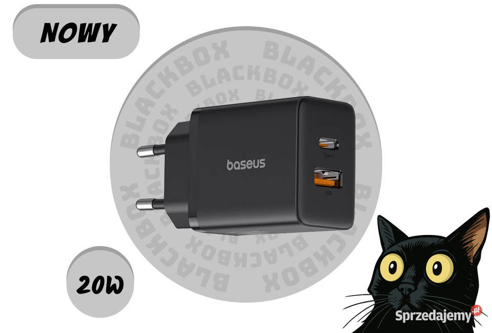 NOWY Ładowarka Baseus Fast Charging 20W USBCUSBA Węgrów