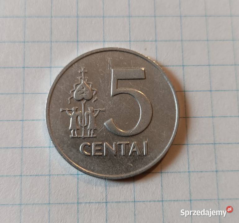 5 CENTAI 1991 LITWA Numizmatyka lubelskie Piszczac sprzedam