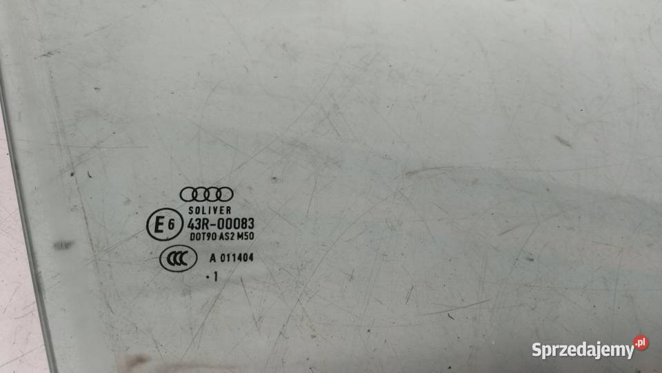 SZYBA BOCZNA DRZWI PRAWY PRZÓD AUDI A6 C7 2011R Przystajń