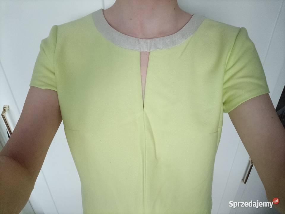 Sukienka limonkowa rozmiar M Ołówkowa  Konin